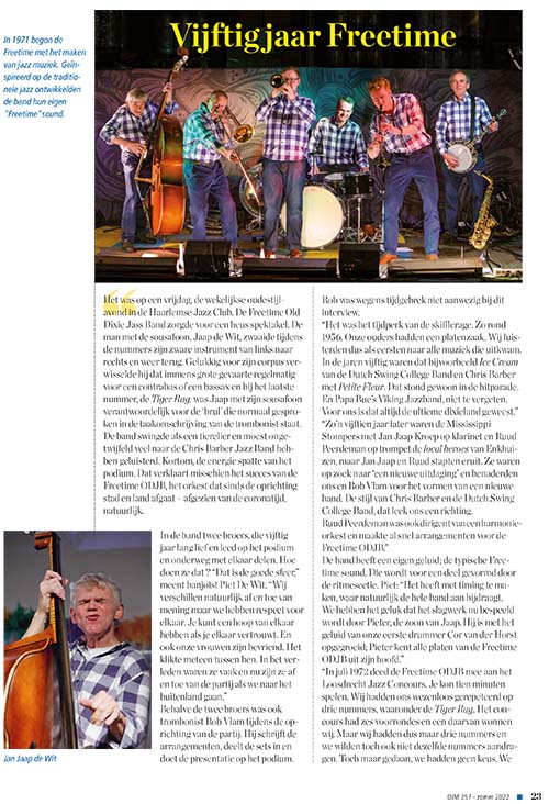 Freetime in Dr. Jazz magazine: